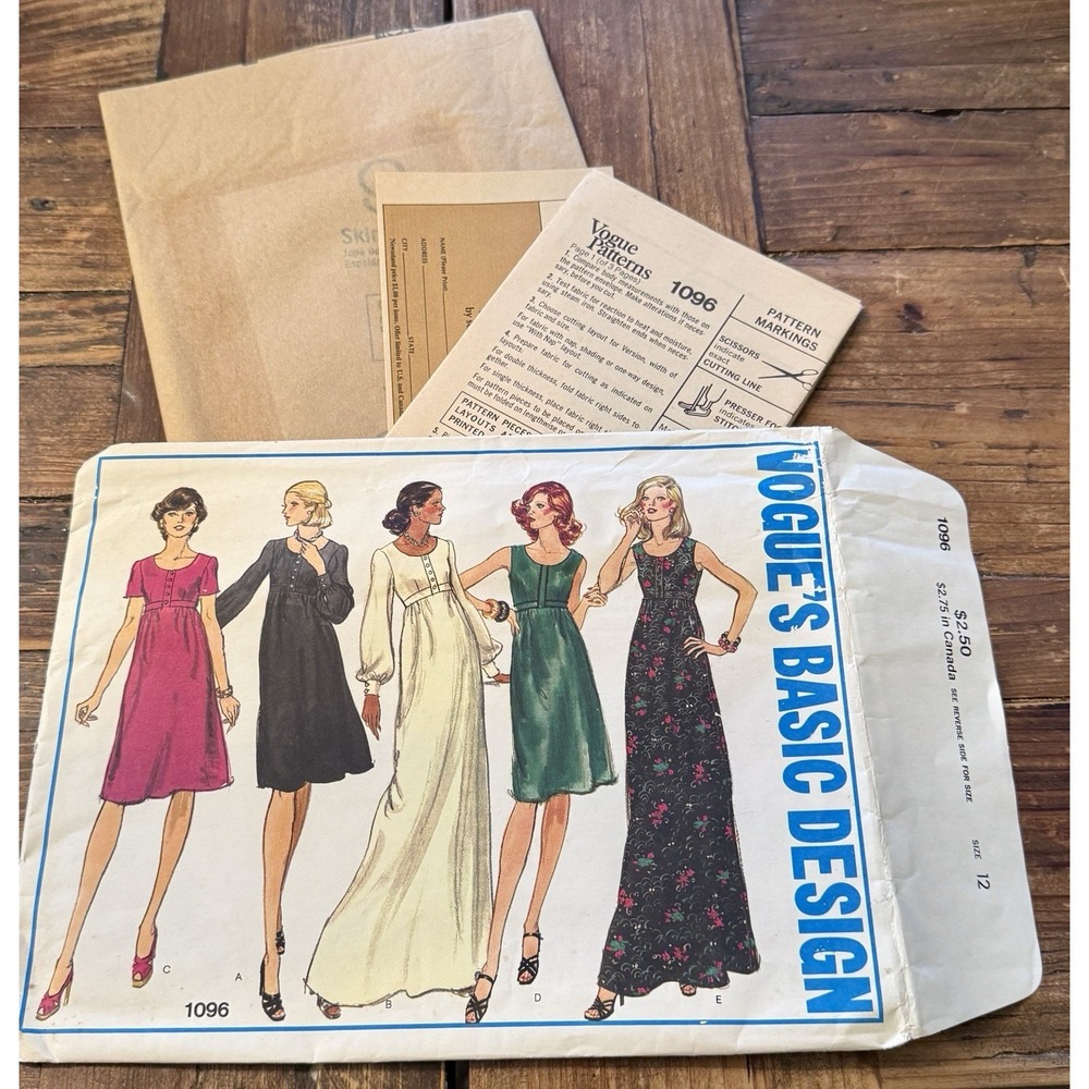 Vogue's Basic Design Dress Pattern 1096 Vintage 1… - image 1